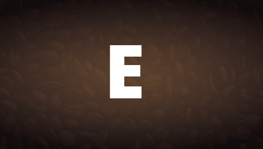 Koffiewoorden met een E